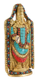 White Whale Lord Tirupati Balaji/Sri Venkateswara Brass Statue With Multicolor Stone Work Religious Strength God Sculpture Idol