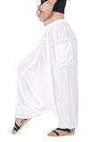 Whitewhale Men Women Rayon Summer Loose Baggy Hippie Boho Gypsy Harem Pants