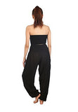 Whitewhale Unisex's Rayon Solid Smocked Waist Boho Harem Pants