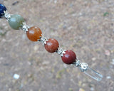 White Whale Crystal 7 Chakra Healing Wand Metaphysical | Powerful Energy Balancing & Aura Cleansing Healing Stick, Spiritual, Reiki, Meditation, Yoga (Sphere Wand, 7 Chakra)