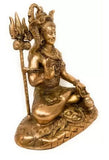 Whitewhale Brass Shiva Statues |Lord Shiv Idol | Shankar Idol | Shiva Brass|Lord Shiva Idols|Shankar Murti For Gift| Shiva Brass Statue| Home Decor | Showpiece Decorative Showpiece - 26 cm  (Brass, Gold)