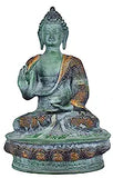 White Whale Brass Buddha Statue Murti for Home Decor Entrance Office Table Living Room Meditation Luck Gift Feng Shui Home Décor