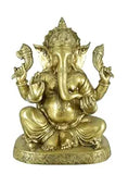 White Whale Ganesha Statue, Sitting Lord Ganesha Idol, Ganapati, Vinayaka. Hindu Elephant God & Good Luck Gift for New Beginnings