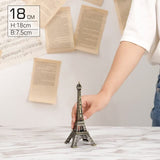 White Whale Antique Finish 3D Metal Paris Eiffel Tower Metal Craft Famous Landmark Building Metal Statue, Cabinet, Office, Gifts Decorative