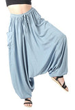 Whitewhale Men Women Rayon Summer Loose Baggy Hippie Boho Gypsy Harem Pants