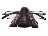 White Whale Wooden Owl Eyeglass Spectacle Holder Handmade Stand for Office Desk Home Décor Gifts