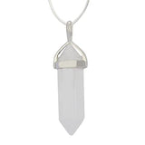 White Whale Natural Healing Reiki Point Chakra Cut Gemstone Pendant Necklace Gift