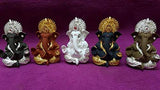 White Whale Lord Ganesha Statue for Car Dashboard God Ganesh Murti Ganpati Idol Figurine Gifts Home Décor