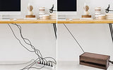 White Whale you think, we bring Cable Management Box Wooden Cord Organizer Box for Extension Cord Power Stripe Surge Protector Wire Management Concealer Organizer Cover Hider for Desktop Home