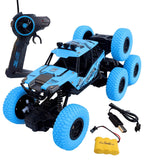 White Whale High Speed Remote Control Monster Racing Car Rechargeable Rock Climbing 8 Wheel 1:18 Scale Off Road Truck  (Multi Color)