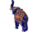 White Whale Lucky Elephant Unique Metal Work Elephant Figurine Good Luck Charm