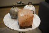 White Whale Cube Shape Himalayan Rock Salt Crystals Lamp Natural Salt Crystals Home Decor Spa Office (5-7 KG)