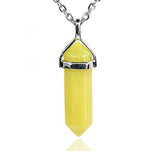 White Whale Natural Healing Reiki Point Chakra Cut Gemstone Pendant Necklace Gift