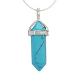 White Whale Natural Healing Reiki Point Chakra Cut Gemstone Pendant Necklace Gift