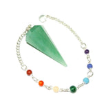 White Whale Crystal Gemstone Pendulum Dowsing Balancing Reiki Stone Pendulum