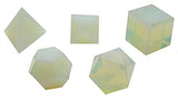 White Whale Reiki Healing Crystal Gemstone 5 Pieces Balancing Sacred Geometry Platonic Stone