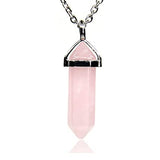 White Whale Natural Healing Reiki Point Chakra Cut Gemstone Pendant Necklace Gift