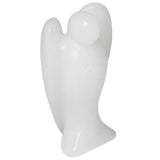 White Whale White Jade Healing Crystal Gemstone Carved Pocket Crystal Guardian Angel Figurines
