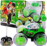 White Whale Ben 10 Rechargeable Stunt Car Big Size 360 Degree Rotating- Remote Control (Multi Color-Assorted)