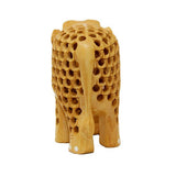 White Whale Wooden Jali Elephants with Baby Inside BABY Idol Feng Shui Good Luck Dignity worldwide Showpiece Gifts Set