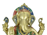 White Whale Ganesha Statue, Sitting Lord Ganesha Idol, Ganapati, Vinayaka. Hindu Elephant God & Good Luck Gift for New Beginnings