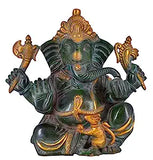 White Whale Antique Brass Mangalkari Ganesha Statue Bhagwan Idol Ganesha Statue Ganpati Murti Home Decor