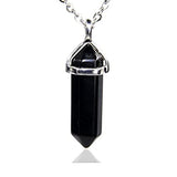 White Whale Natural Healing Reiki Point Chakra Cut Gemstone Pendant Necklace Gift