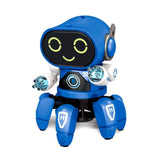 White Whale Octopus Shape Electric Robot Colorful Music Flashing Lights Dance Toy for Kids