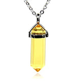 White Whale Natural Healing Reiki Point Chakra Cut Gemstone Pendant Necklace Gift