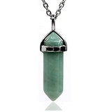 White Whale Natural Healing Reiki Point Chakra Cut Gemstone Pendant Necklace Gift