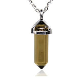 White Whale Natural Healing Reiki Point Chakra Cut Gemstone Pendant Necklace Gift