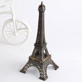 White Whale Antique Finish 3D Metal Paris Eiffel Tower Metal Craft Famous Landmark Building Metal Statue, Cabinet, Office, Gifts Decorative