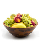 White Whale Wooden Salad Bowl - 12.5 Inch Hardwood with Servers Set Big Salad Bowl