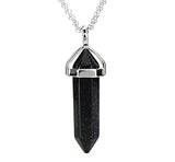 White Whale Natural Healing Reiki Point Chakra Cut Gemstone Pendant Necklace Gift