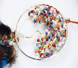 White Whale Bundle - 2 Items 7 Chakra Car Hanging Ornament Reiki Healing Crystals Tassel Window Home Wall Hanging Ornament + 7 Chakra Healing Crystals Yoga Beads Braided Rope Bracelet