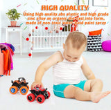 White Whale Mini Monster Trucks Friction Powered Cars for Kids