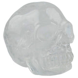 White Whale Healing Crystal StoneRock Quartz Human Reiki Skull Figurine Statue Sculptures