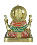 White Whale Ganesha Statue, Sitting Lord Ganesha Idol, Ganapati, Vinayaka. Hindu Elephant God & Good Luck Gift for New Beginnings