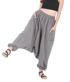 Whitewhale Men Women Cotton Baggy Hippie Boho Gypsy Aladdin Yoga Harem Pants