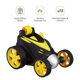 White Whale Twist & Turn Remote Control Car (Yellow, Rechargeable, 4-Way Moves)