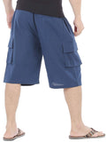 Whitewhale Mens Cotton Summer Casual Lounge Cargo Shorts Pants Elastic Waist
