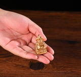 Brass Laughing Buddha Figurines Lucky Happy Buddha Statue-2'' Set of 6 Gift