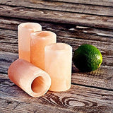White Whale Himalayan Salt Tequila Shot Glasses,Pink Food Grade Salt Glasses vodka shot