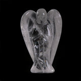 White Whale Crystal Quartz Healing Crystal Gemstone Carved Pocket Crystal Guardian Angel Figurines -1 Inch.
