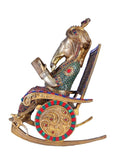 White Whale Ganesha Statue, Sitting Lord Ganesha Idol on Lotus, Ganapati, Vinayaka. Hindu Elephant God & Good Luck Gift for New Beginnings