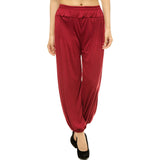 Whitewhale Women Rayon Elastic Waist Drawstring Summer Casual Baggy Hippie Yoga Pants