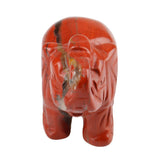 Whitewhale Healing Crystal Guardian Red Jasper Elephant Pocket Stone Figurines Carved Gemstone