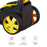 White Whale Twist & Turn Remote Control Car (Yellow, Rechargeable, 4-Way Moves)
