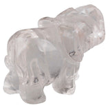 Whitewhale Healing Crystal Guardian Rock Quartz Elephant Pocket Stone Figurines Carved Gemstone
