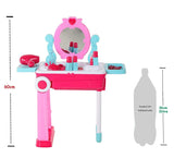 White Whale Deluxe Beauty Makeup Kit for Doll Girls Cosmetic Make Up Kit Table Portable Trolley Pretend Play Set Toy with Make up Accessories for Kids(Made in India )
